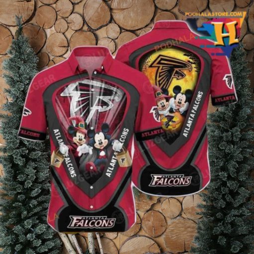 Atlanta Falcons NFL Hawaiian Shirt Graphic Mickey Halloween Night Style For Fans