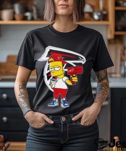 Atlanta Falcons NFL X Bart Simpson cartoon shirt