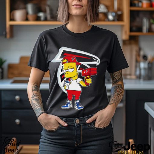 Atlanta Falcons NFL X Bart Simpson cartoon shirt