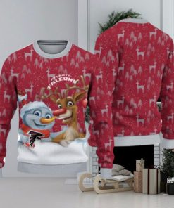 Atlanta Falcons Snowman Reindeer Ugly Christmas Sweater 3D Gift For Fans