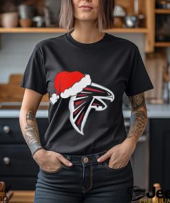 Atlanta Falcons logo Santa Hat Christmas 2023 Shirt