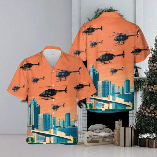 Atlanta Police Helicopter 3D Hawaiian Shirt Summer Holiday Gift For Men And Women