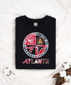 Atlanta Skyline Sports Team Logo Hawks United Fc Falcons And Braves Shirt