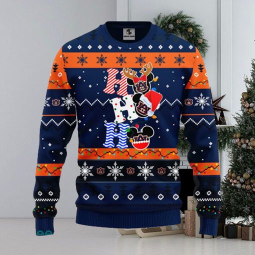 Auburn Tigers NCAA Team HoHoHo Mickey Funny Christmas Gift Men And Women Ugly Christmas Sweater