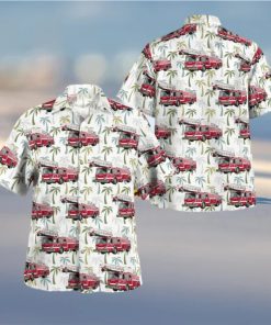 Aurora Fire Department Illinois Tropical Style AOP Print Shirt Sleeve Hawaiian Shirt