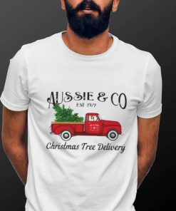 Aussie Australian Shepherd Christmas Tree Antique Truck shirt