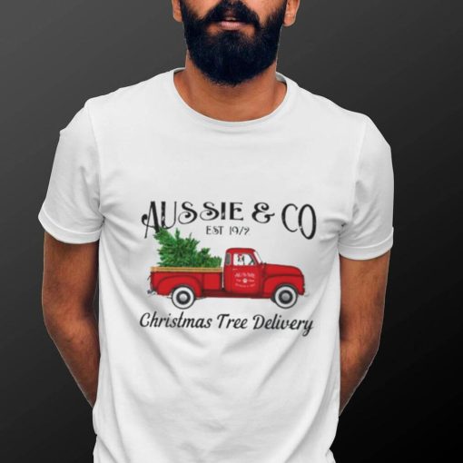 Aussie Australian Shepherd Christmas Tree Antique Truck shirt