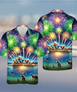 Australia Day With Firework Hawaiian Shirt