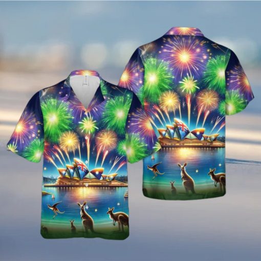 Australia Day With Firework Hawaiian Shirt