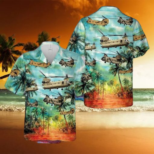 Australian Army Boeing Ch 47f Chinook Hawaiian Shirt