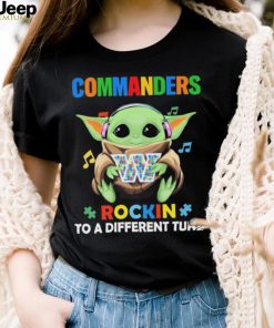 Autism Washington Commanders Baby Yoda Rockin To A Different Tune Shirt