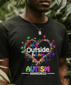 Autism awareness color outside the lines shirt