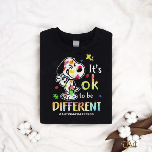 Autismawareness It’s Ok To Be Different Snoopy t shirt