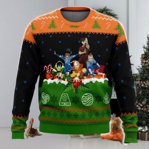 Avatar the Last Airbender On the Chimney Top Ugly Christmas Sweater Funny Gift For Men And Women Fans