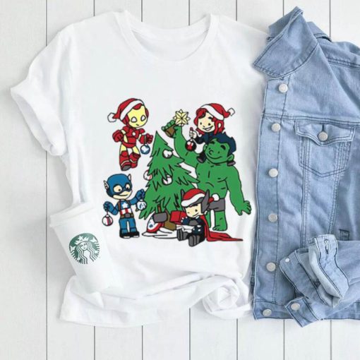 Avengers Iron Man Captain America Hulk Thor Christmas Shirt, Marvel Christmas T Shirt