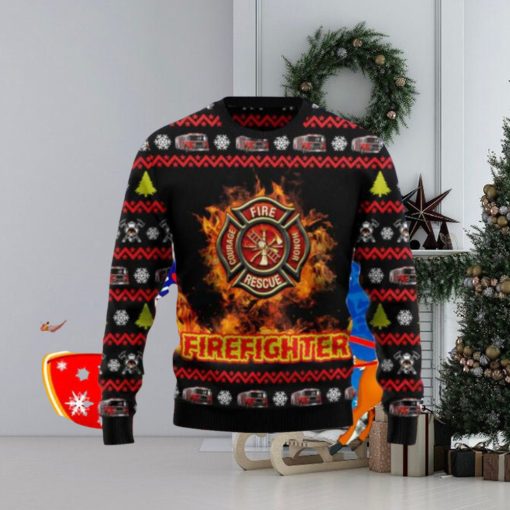 Awesome Firefighter Ugly Christmas Sweaters Impressive Gift For Men And Women