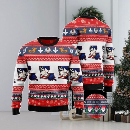 Awesome Louisiana Ugly Christmas Sweater AOP All Over Printed Sweater
