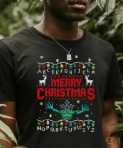 Awesome Upside Down Stranger Things merry Christmas shirt