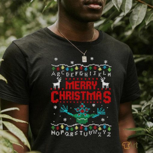 Awesome Upside Down Stranger Things merry Christmas shirt