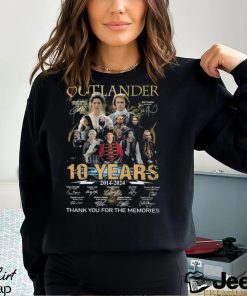 Awesome outlander 10 years 2014 2024 memories shirt