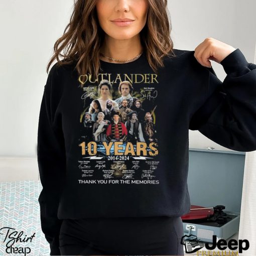 Awesome outlander 10 years 2014 2024 memories shirt