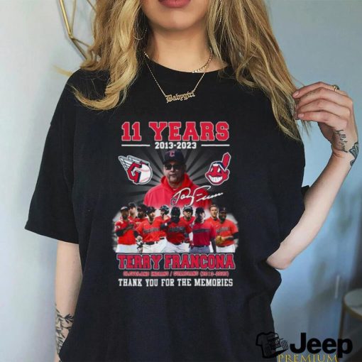 11 Years 2013 – 2023 Terry Francona Thank You For The Memories T Shirt