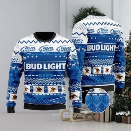 B U D Light Beer 3d All Over Printed Ugly Christmas Sweater