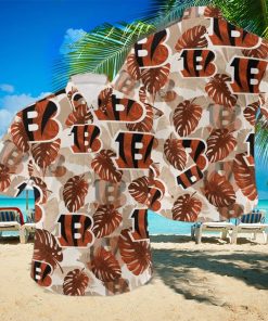 NFL Cincinnati Bengals Logo Leaf 3D Hawaiian Shirt For Fans Gift Summer