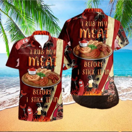 BBQ Men Smoke Dad Hawaiian Aloha Shirt