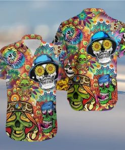 BEACH SHIRT GET NOW HAWAIIAN UNISEX ALOHA HIPPIE SKULL COLORFUL SHIRTS