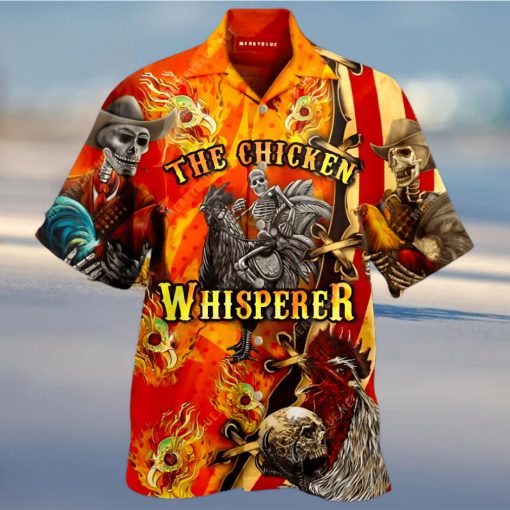 BEACH SHIRT GET NOW THE CHICKEN WHISPERER SKULL HAWAIIAN SHIRTS