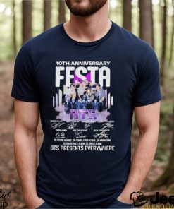 BTS Festa 10th anniversary BTS Presents everywhere signatures shirt