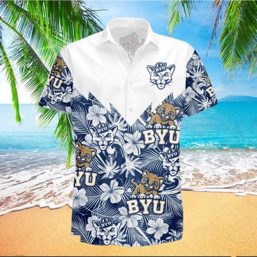 BYU Cougars 3D Hawaiian Shirt Tropical Seamless NCAA Men And Women Gift For Fans hawaiian shirt