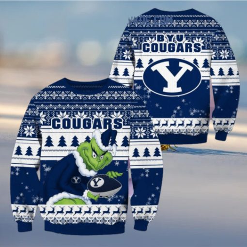 BYU Cougars Grinch NCAA Christmas Ugly Sweater