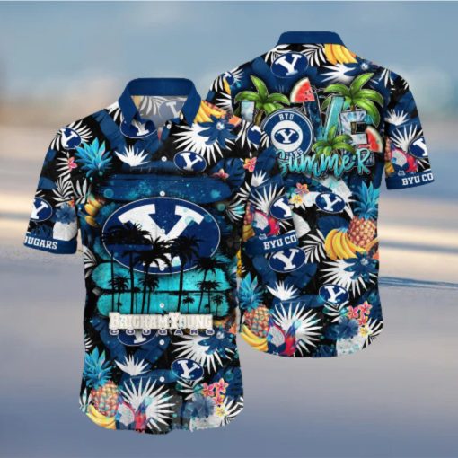 BYU Cougars NCAA Flower Tropical All Over Printed Classic Hawaiian Shirt