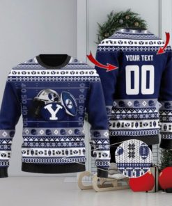 BYU Custom Name & Number Personalized Knitted Ugly Christmas Sweater