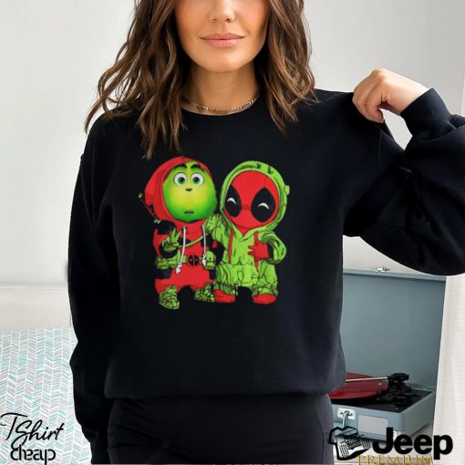 Baby Grinch and Deadpool Christmas shirt