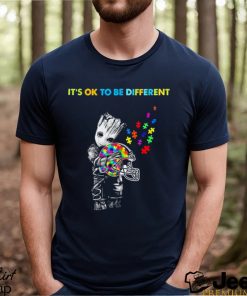 Baby Groot Hug Autism Cleveland Browns It’s Ok To Be Different Shirt