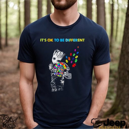 Baby Groot Hug Autism Cleveland Browns It’s Ok To Be Different Shirt