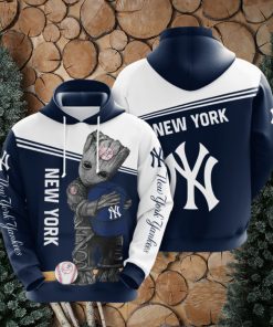 Baby Groot New York Yankees 3D Printed Hoodie