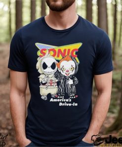 Baby Jack Skellington And Baby Pennywise Sonic America’s Drive In Shirt