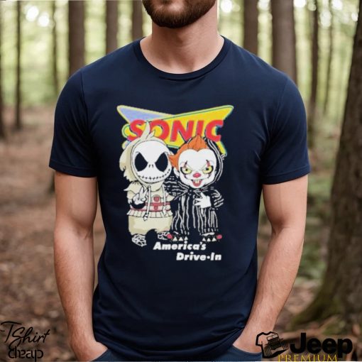 Baby Jack Skellington And Baby Pennywise Sonic America’s Drive In Shirt