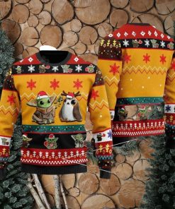 Baby Yoda And Porg Christmas Ugly Christmas Sweater Gift For Men And Women