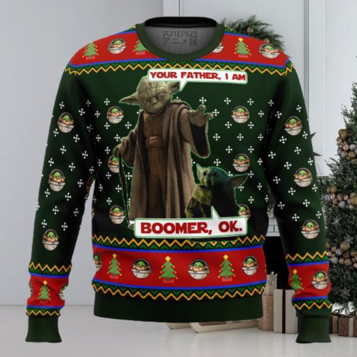 Baby Yoda Boomer Star Wars Ugly Christmas Sweater