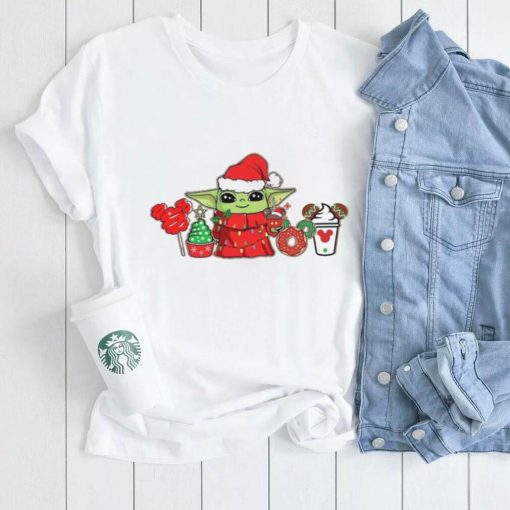 Baby Yoda Christmas Shirt Disney Snack T Shirt Sweatshirt