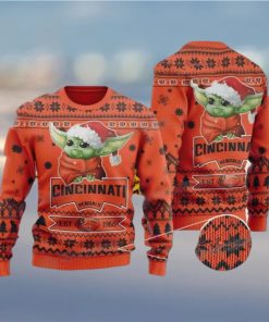 Baby Yoda Cincinnati Football Est 1968 Bengals Gifts Sweater