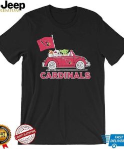 Baby Yoda Drive A Car Arizona Cardinals Football Flag Logo Shirt