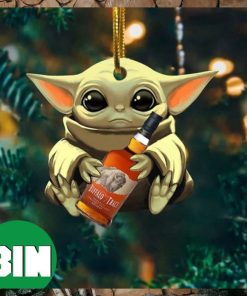 Baby Yoda Hug Buffalo Trace For Whiskey Lovers 2023 Christmas Star Wars Gift Ornament