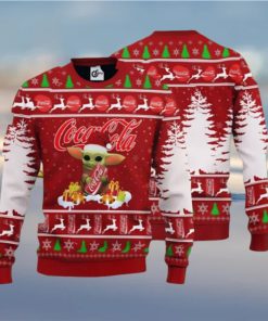 Baby Yoda Hug Coca Cola 3D Printed Ugly Christmas Sweater