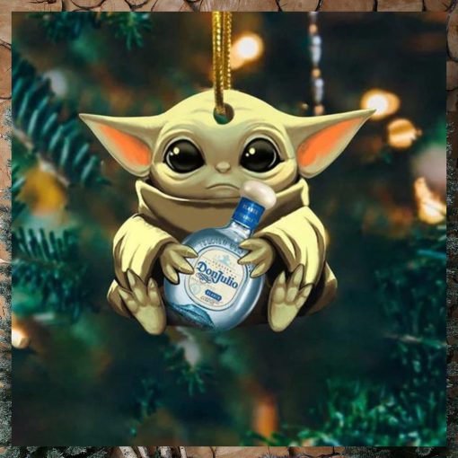 Baby Yoda Hug Don Julio For Whiskey Lovers 2023 Christmas Star Wars Gift Ornament